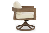 Serene Bay Dark Brown Outdoor Dining Table and 4 Chairs by Ashley at Eve Furniture