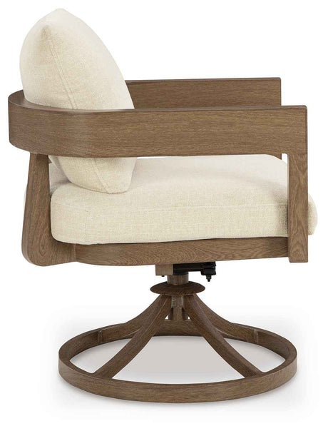 Serene Bay Dark Brown Outdoor Dining Table and 4 Chairs by Ashley at Eve Furniture
