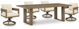 Serene Bay Dark Brown Outdoor Dining Table and 4 Chairs by Ashley at Eve Furniture
