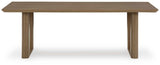Serene Bay Dark Brown Outdoor Dining Table by Ashley at Eve Furniture
