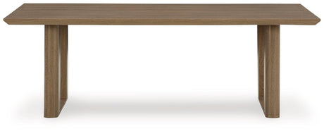 Serene Bay Dark Brown Outdoor Dining Table by Ashley at Eve Furniture