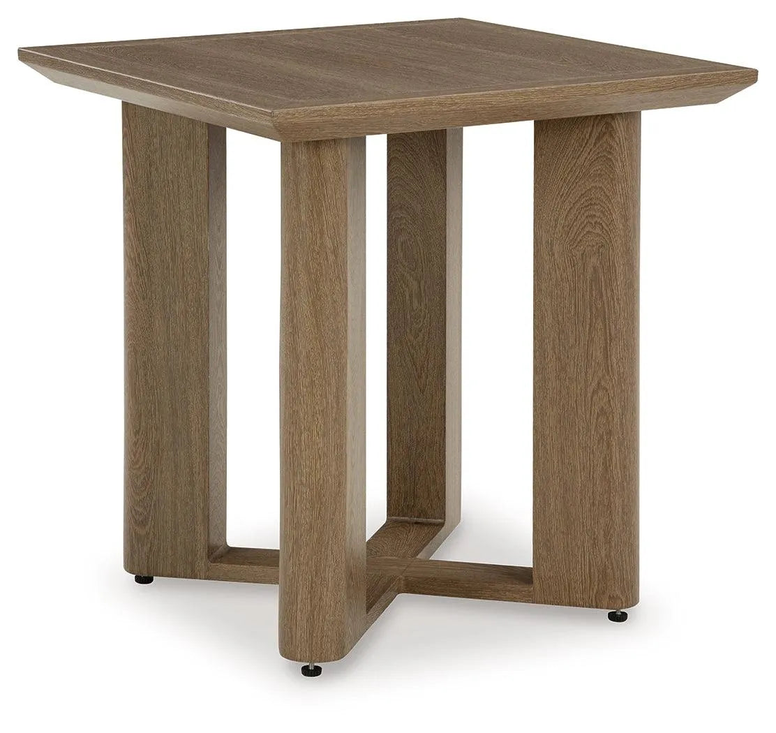 Serene Bay Dark Brown Outdoor End Table by Ashley at Eve Furniture