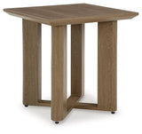 Serene Bay Dark Brown Outdoor End Table by Ashley at Eve Furniture