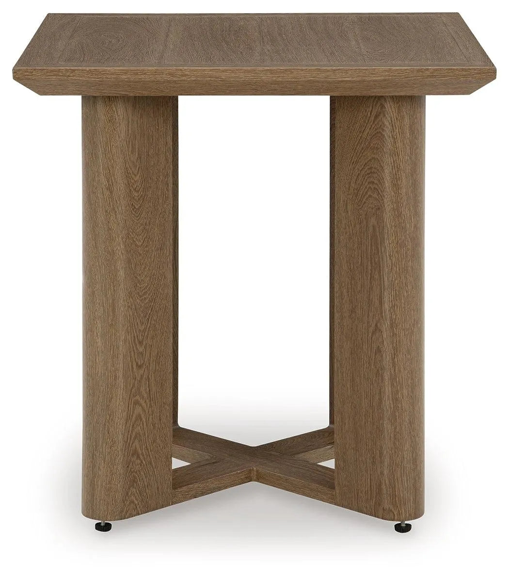 Serene Bay Dark Brown Outdoor End Table by Ashley at Eve Furniture