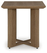 Serene Bay Dark Brown Outdoor End Table by Ashley at Eve Furniture