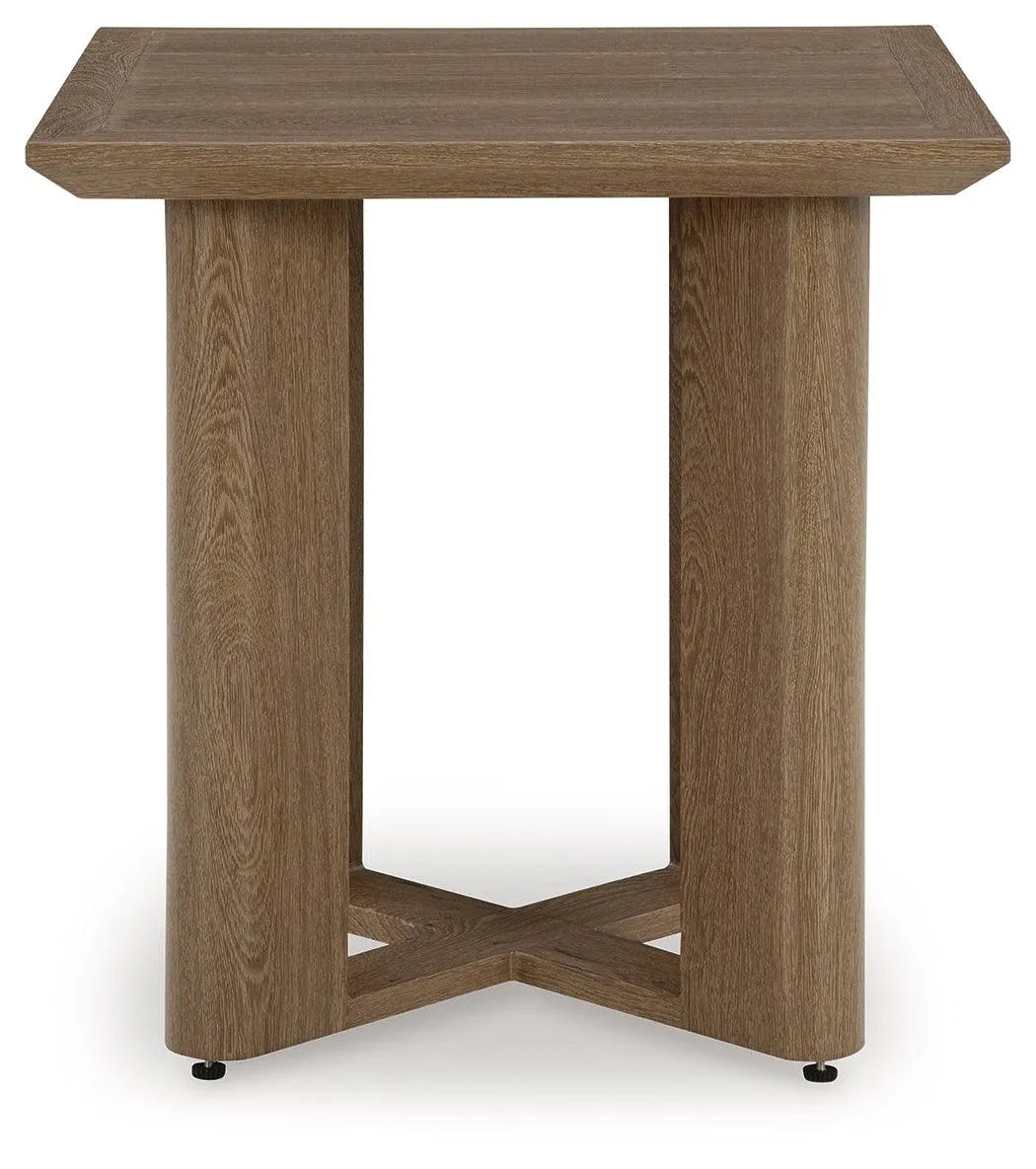 Serene Bay Dark Brown Outdoor End Table by Ashley at Eve Furniture