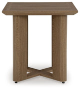 Serene Bay Dark Brown Outdoor End Table by Ashley at Eve Furniture