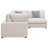Serene Beige 4-Piece Upholstered Modular Sectional by Coaster at Eve Furniture