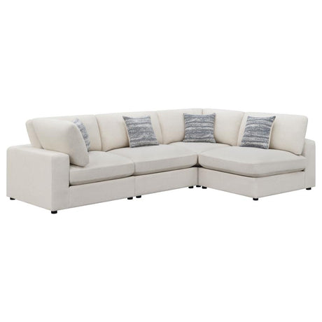 Serene Beige 4-Piece Upholstered Modular Sectional by Coaster at Eve Furniture