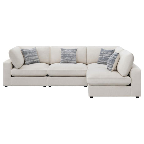 Serene Beige 4-Piece Upholstered Modular Sectional by Coaster at Eve Furniture