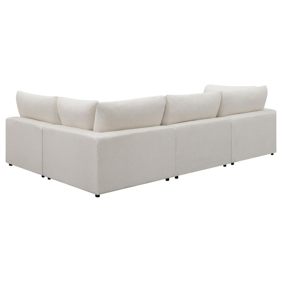 Serene Beige 4-Piece Upholstered Modular Sectional by Coaster at Eve Furniture