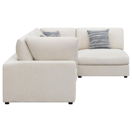 Serene Beige 4-Piece Upholstered Modular Sectional by Coaster at Eve Furniture