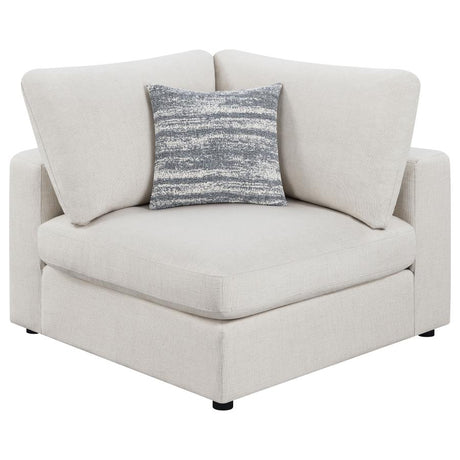 Serene Beige 4-Piece Upholstered Modular Sectional with Ottoman by Coaster at Eve Furniture