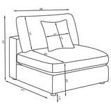 Serene Beige 4-Piece Upholstered Modular Sectional with Ottoman by Coaster at Eve Furniture