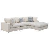 Serene Beige 4-Piece Upholstered Modular Sectional with Ottoman by Coaster at Eve Furniture