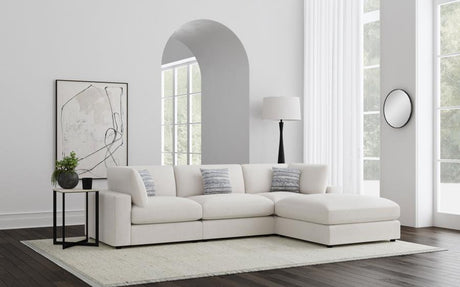 Serene Beige 4-Piece Upholstered Modular Sectional with Ottoman by Coaster at Eve Furniture