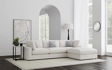 Serene Beige 4-Piece Upholstered Modular Sectional with Ottoman by Coaster at Eve Furniture