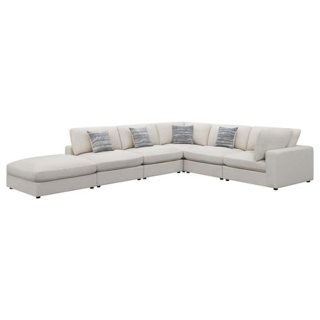 Serene Beige 6-Piece Upholstered Modular Sectional by Coaster at Eve Furniture
