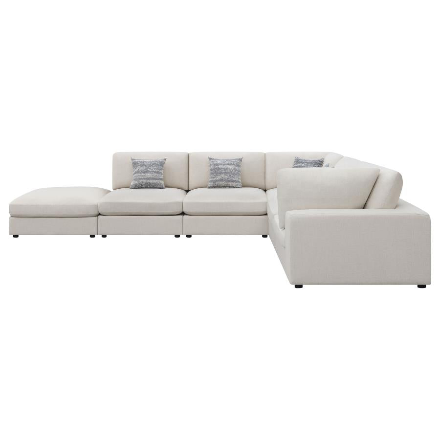 Serene Beige 6-Piece Upholstered Modular Sectional by Coaster at Eve Furniture