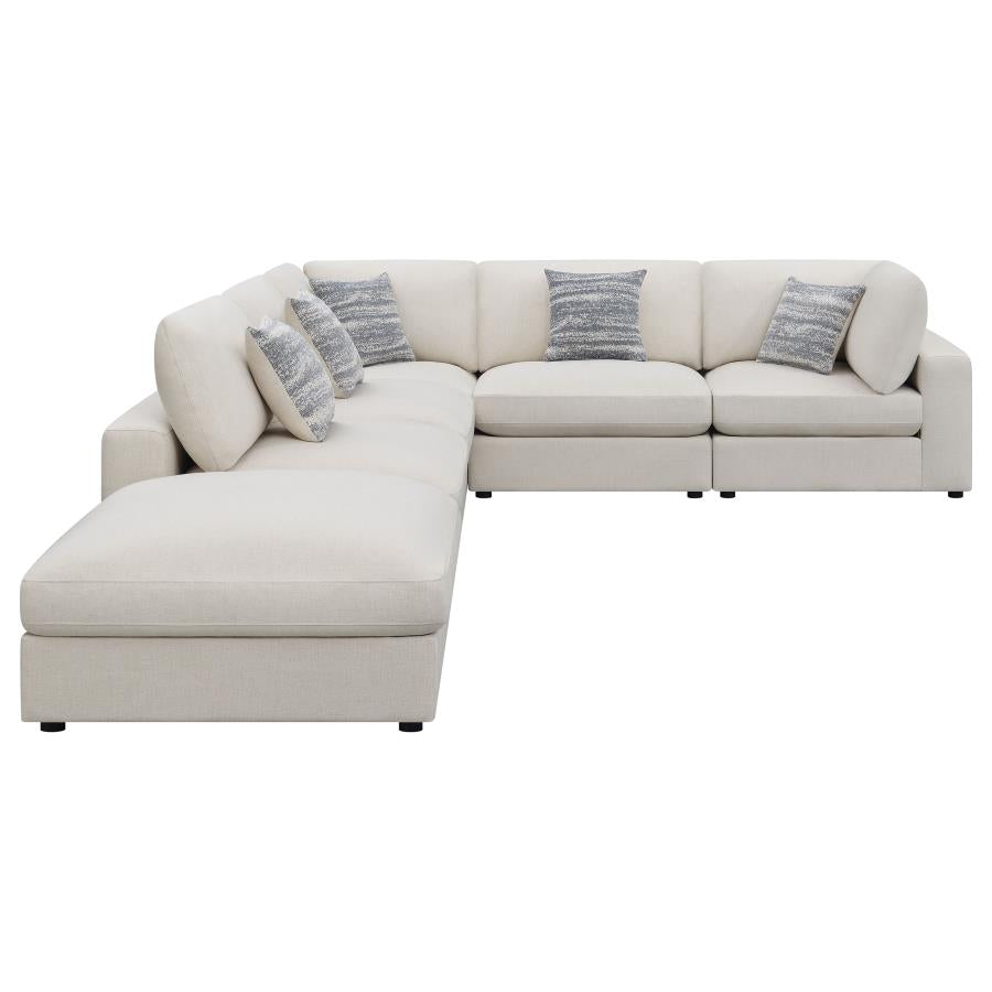 Serene Beige 6-Piece Upholstered Modular Sectional by Coaster at Eve Furniture