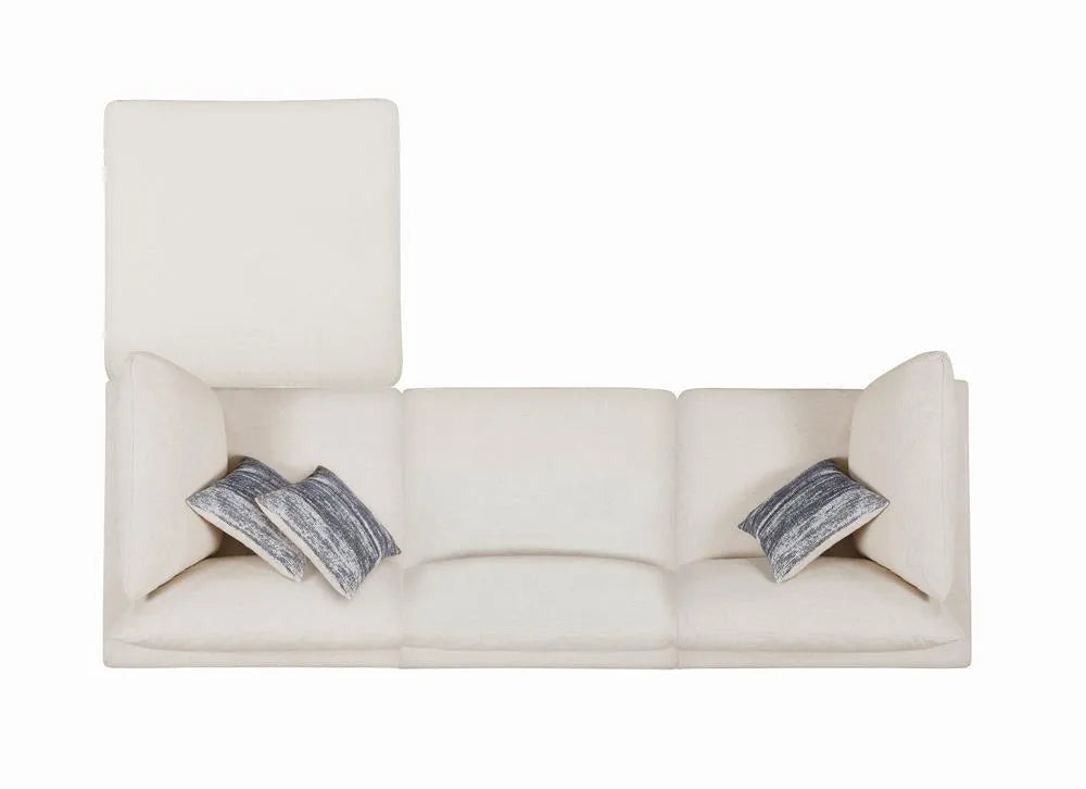 Serene Beige Upholstered Armless Chair by Coaster at Eve Furniture