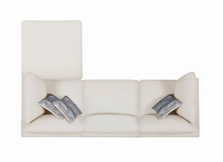 Serene Beige Upholstered Armless Chair by Coaster at Eve Furniture
