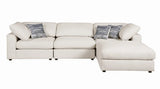 Serene Beige Upholstered Armless Chair by Coaster at Eve Furniture