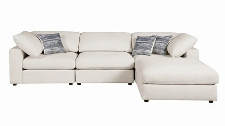Serene Beige Upholstered Armless Chair by Coaster at Eve Furniture