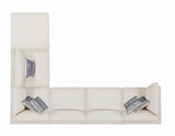 Serene Beige Upholstered Armless Chair by Coaster at Eve Furniture