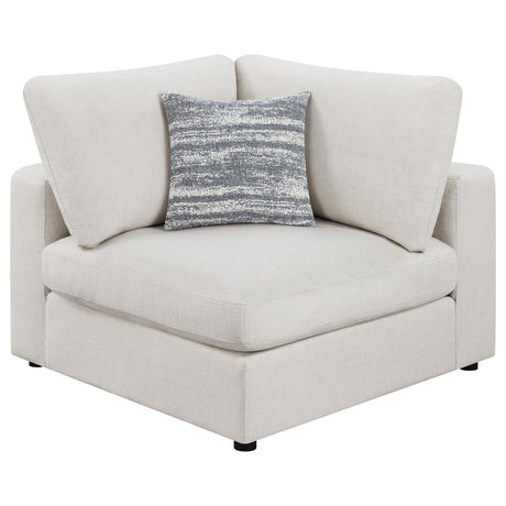 Serene Beige Upholstered Corner by Coaster at Eve Furniture