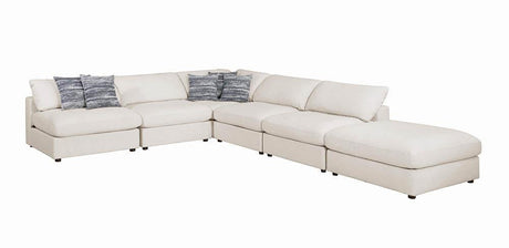 Serene Beige Upholstered Rectangular Ottoman by Coaster at Eve Furniture
