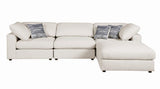 Serene Beige Upholstered Rectangular Ottoman by Coaster at Eve Furniture