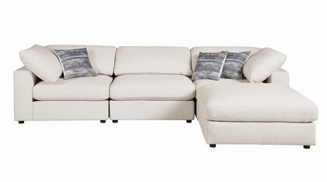 Serene Beige Upholstered Rectangular Ottoman by Coaster at Eve Furniture