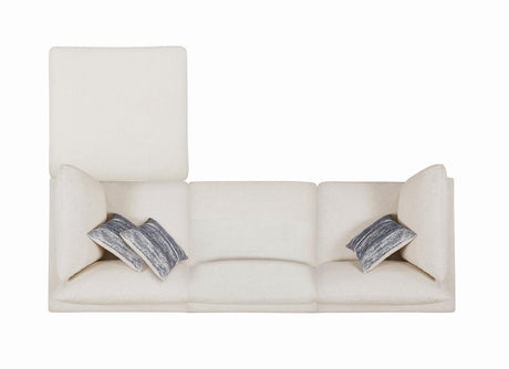 Serene Beige Upholstered Rectangular Ottoman by Coaster at Eve Furniture