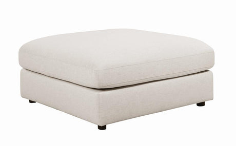 Serene Beige Upholstered Rectangular Ottoman by Coaster at Eve Furniture