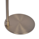 Serene Brushed Nickel Floor Lamp with Rotary Switch Metal Base White Linen Shade by Ashcroft Furniture at Eve Furniture