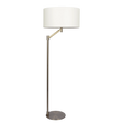 Serene Brushed Nickel Floor Lamp with Rotary Switch Metal Base White Linen Shade by Ashcroft Furniture at Eve Furniture