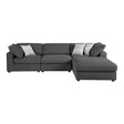 Serene Charcoal 4-Piece Upholstered Modular Sectional by Coaster at Eve Furniture