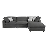Serene Charcoal 4-Piece Upholstered Modular Sectional by Coaster at Eve Furniture