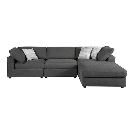Serene Charcoal 4-Piece Upholstered Modular Sectional by Coaster at Eve Furniture