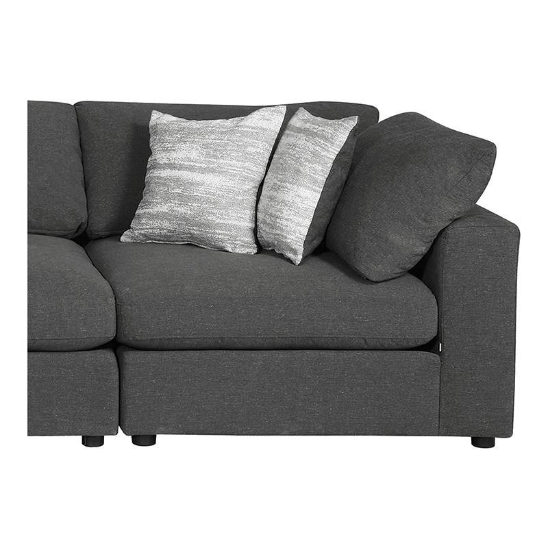 Serene Charcoal 4-Piece Upholstered Modular Sectional by Coaster at Eve Furniture
