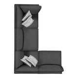 Serene Charcoal 4-Piece Upholstered Modular Sectional by Coaster at Eve Furniture