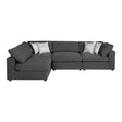 Serene Charcoal 4-Piece Upholstered Modular Sectional by Coaster at Eve Furniture