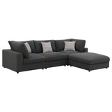 Serene Charcoal 4-Piece Upholstered Modular Sectional Sofa by Coaster at Eve Furniture