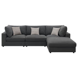 Serene Charcoal 4-Piece Upholstered Modular Sectional Sofa by Coaster at Eve Furniture