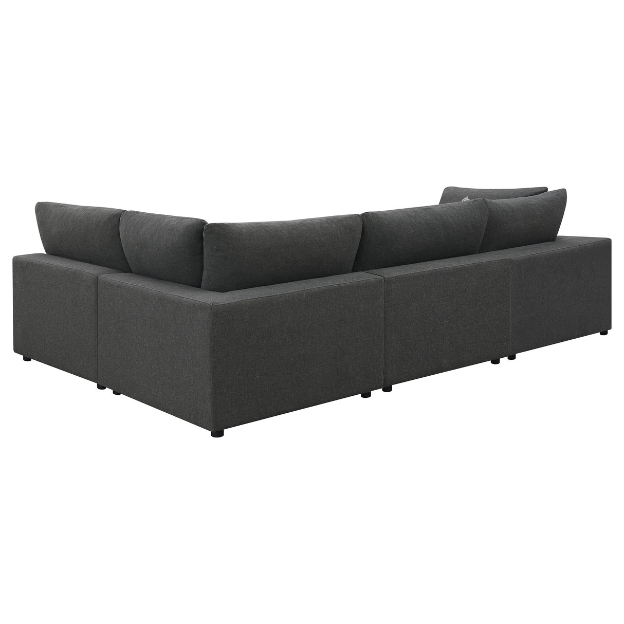 Serene Charcoal 4-Piece Upholstered Modular Sectional Sofa by Coaster at Eve Furniture