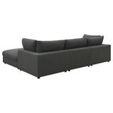 Serene Charcoal 4-Piece Upholstered Modular Sectional Sofa by Coaster at Eve Furniture