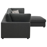Serene Charcoal 4-Piece Upholstered Modular Sectional Sofa by Coaster at Eve Furniture