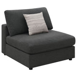 Serene Charcoal 4-Piece Upholstered Modular Sectional Sofa by Coaster at Eve Furniture