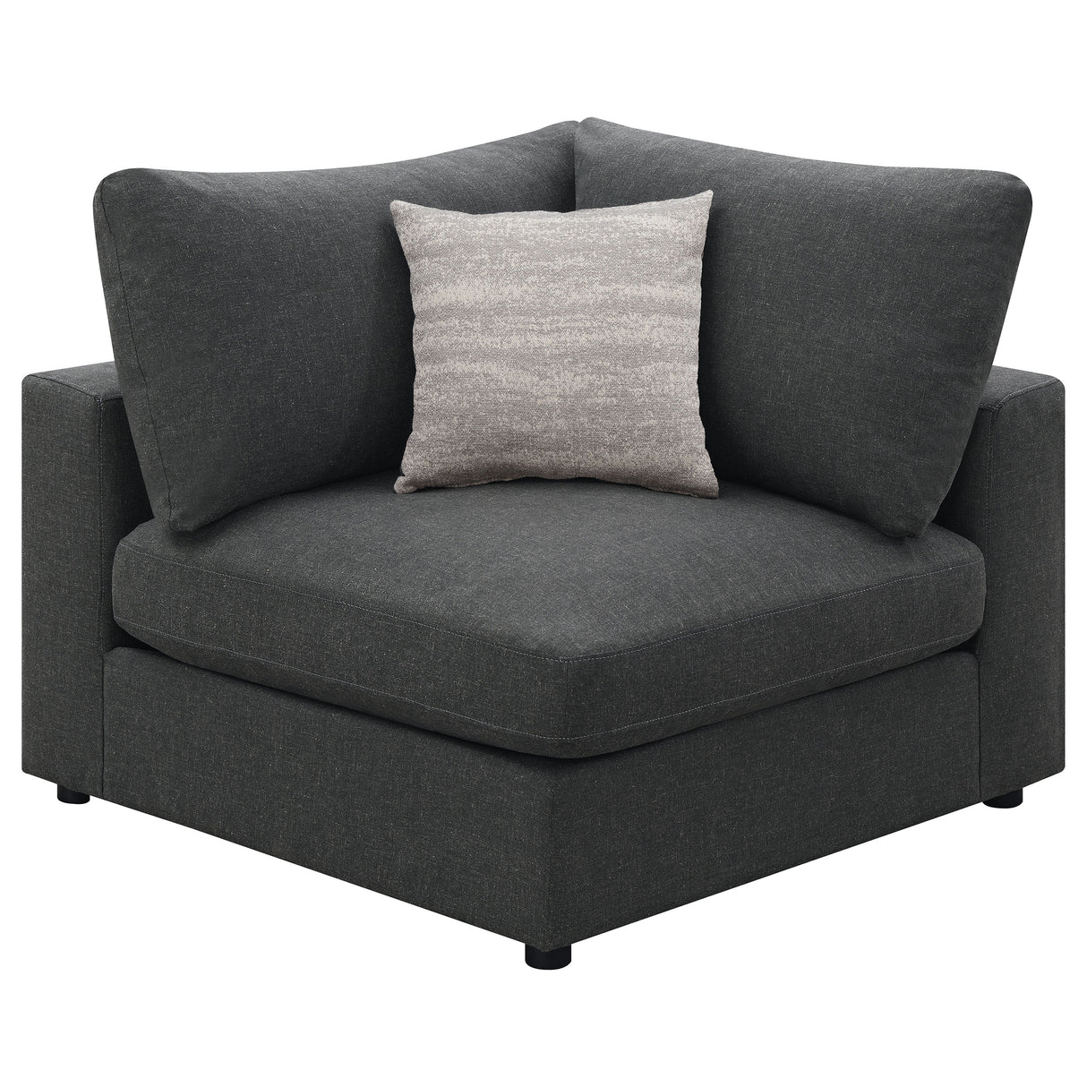 Serene Charcoal 4-Piece Upholstered Modular Sectional Sofa by Coaster at Eve Furniture